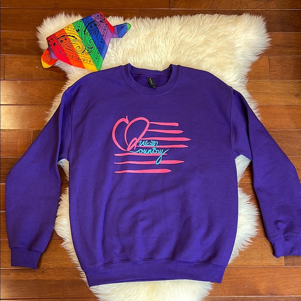Queer Country Purple Crewneck Sweater